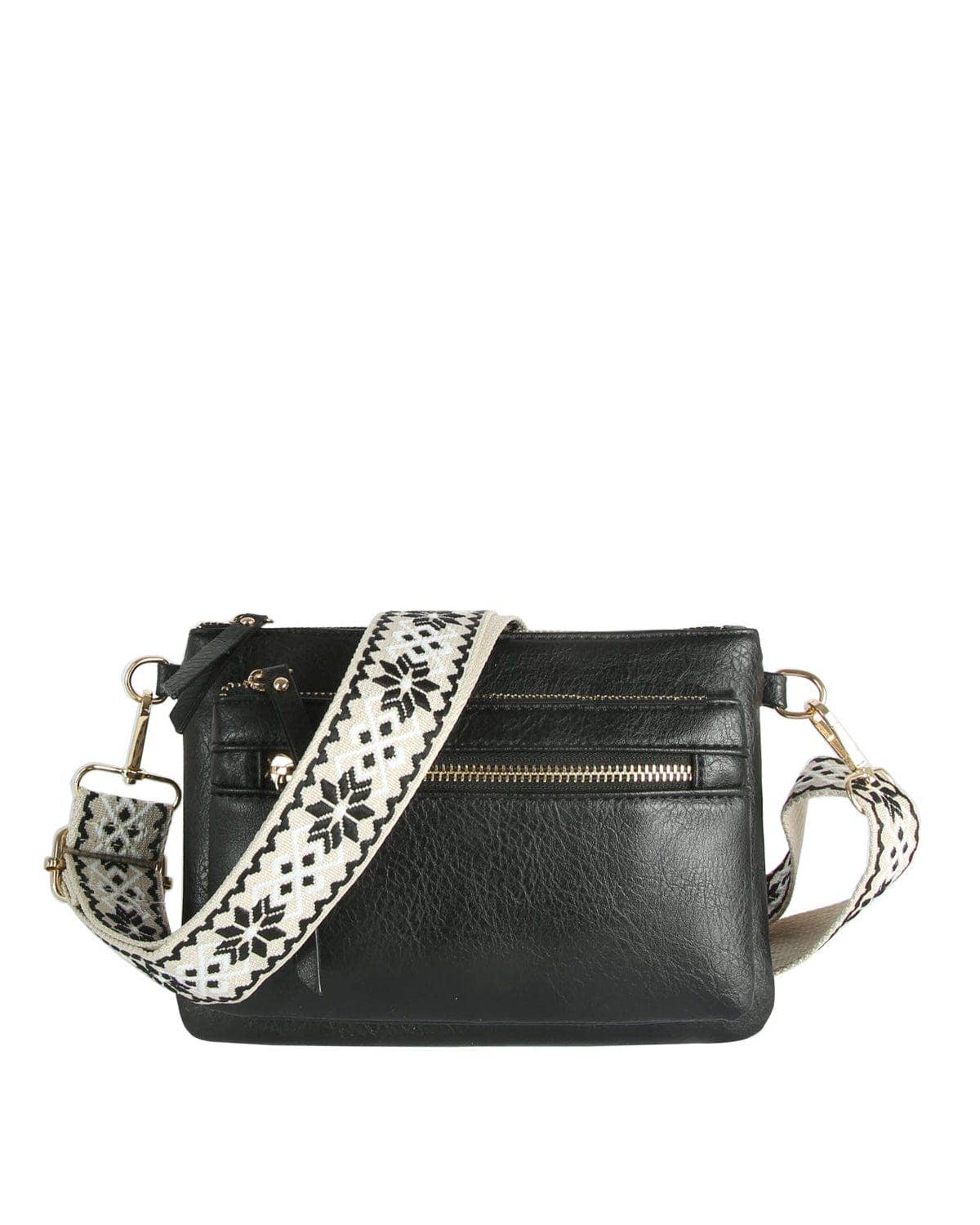 Melissa Multi Zip Pocket Crossbody With Guitar Strap