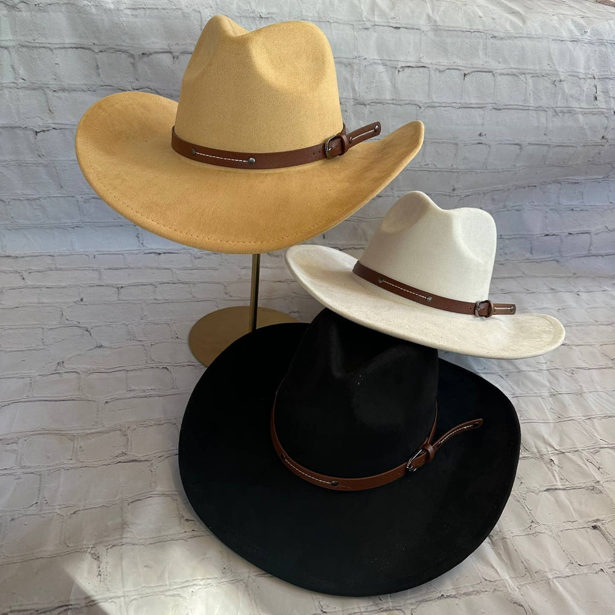 Vegan Suede Cattleman Cowboy Hat