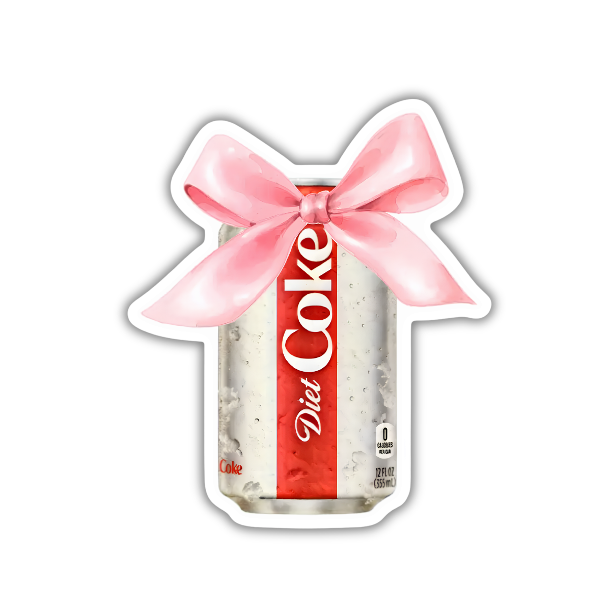 Diet Coke Bow Vinyl Sticker