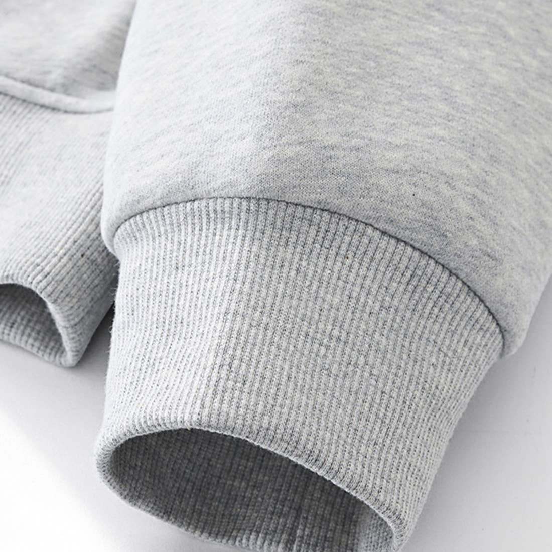 Gray Fleece-Lined Mock Neck Sweatshirt