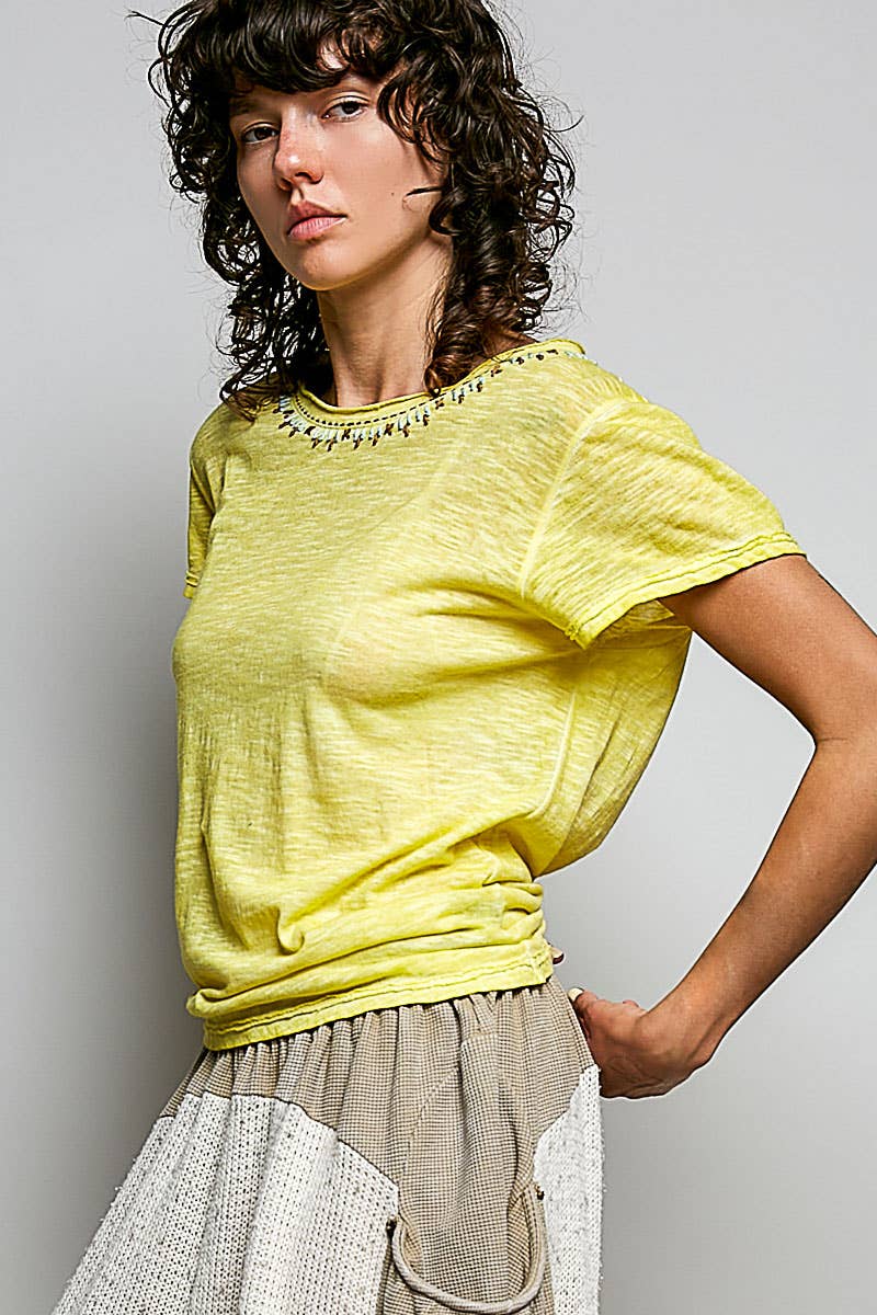 Everyday Lightweight Relaxed Fit Hand-Stitched Knit Top