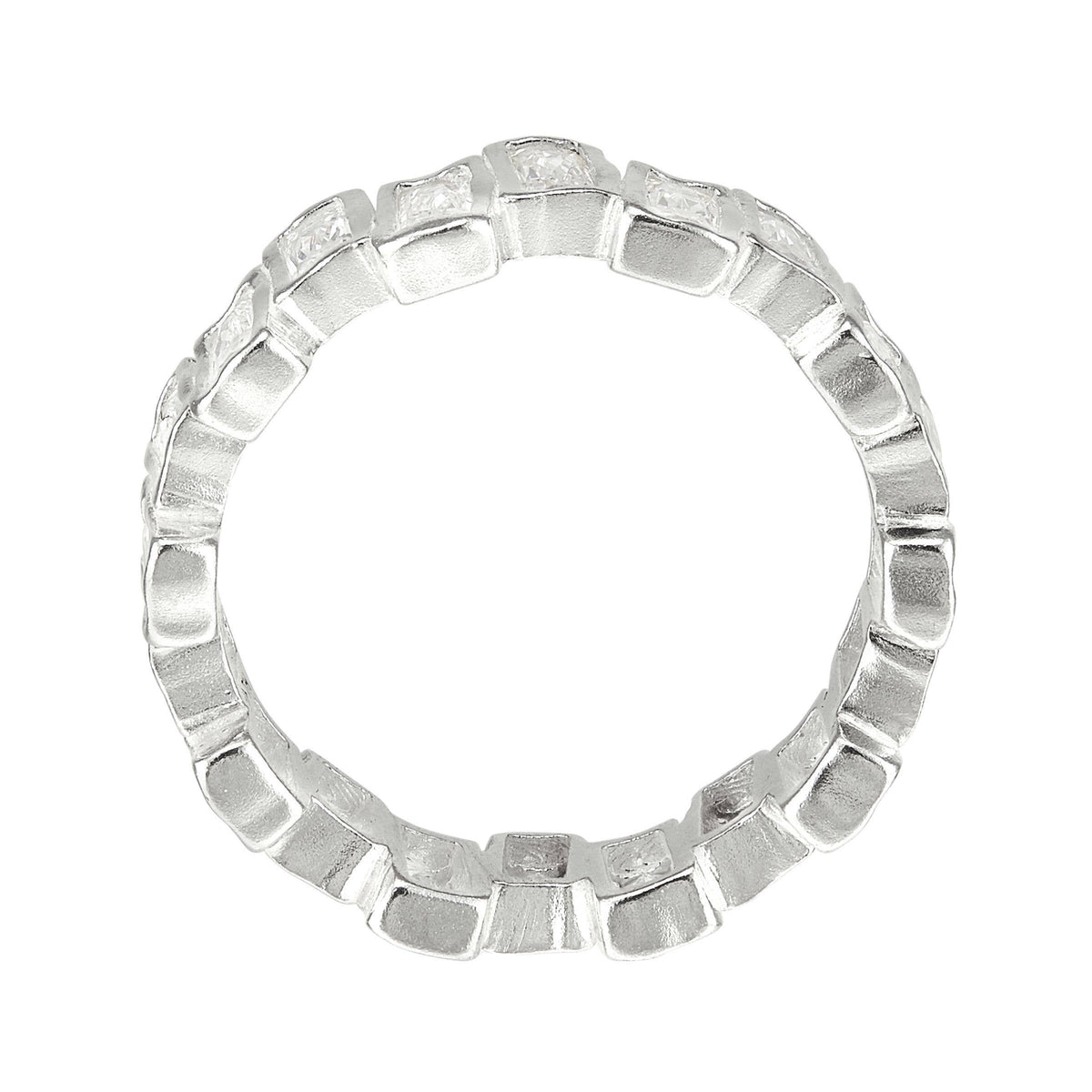 Silpada The Little Things Cubic Zirconia Ring in Silver Size 8