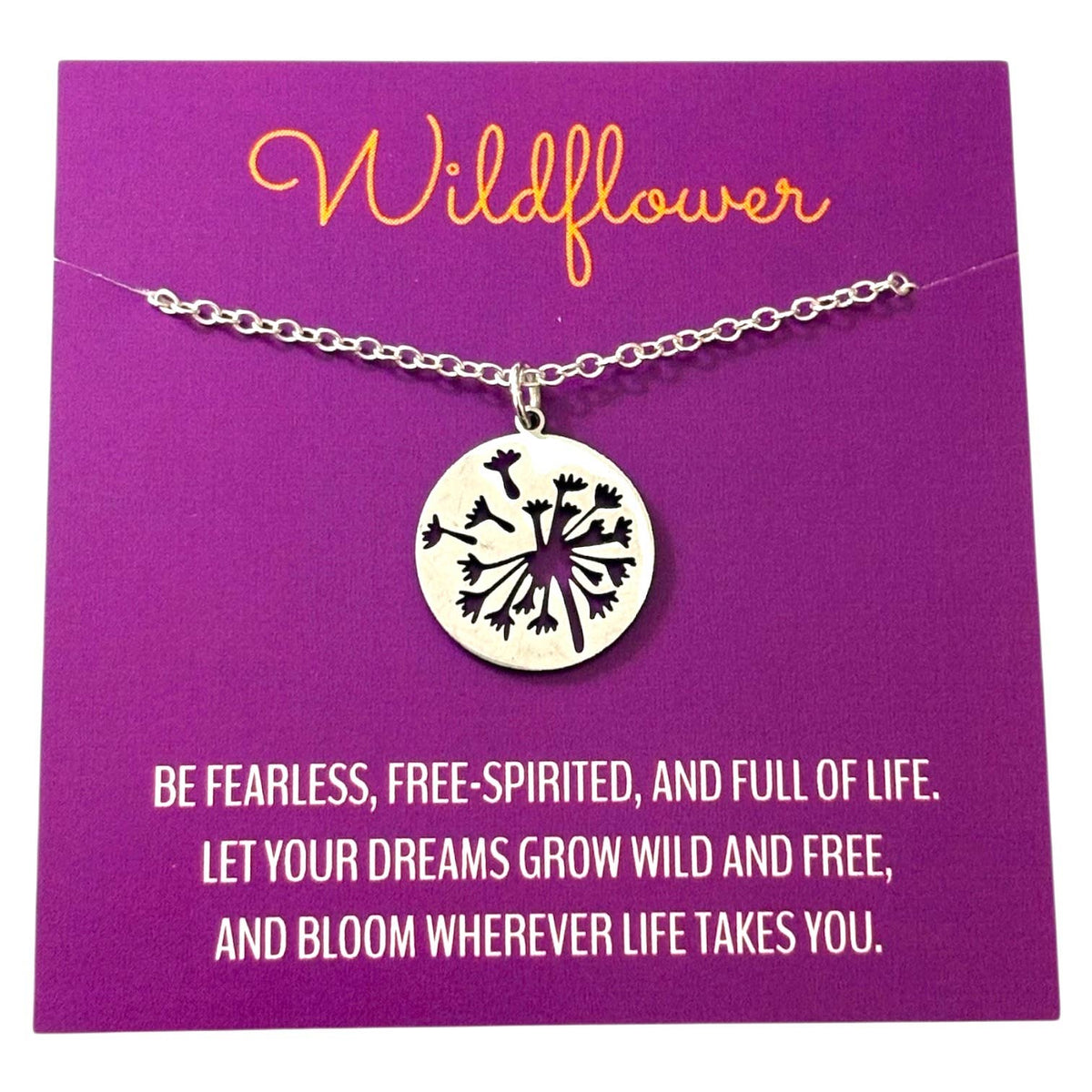 Wildflower Dandelion Pendant Necklace