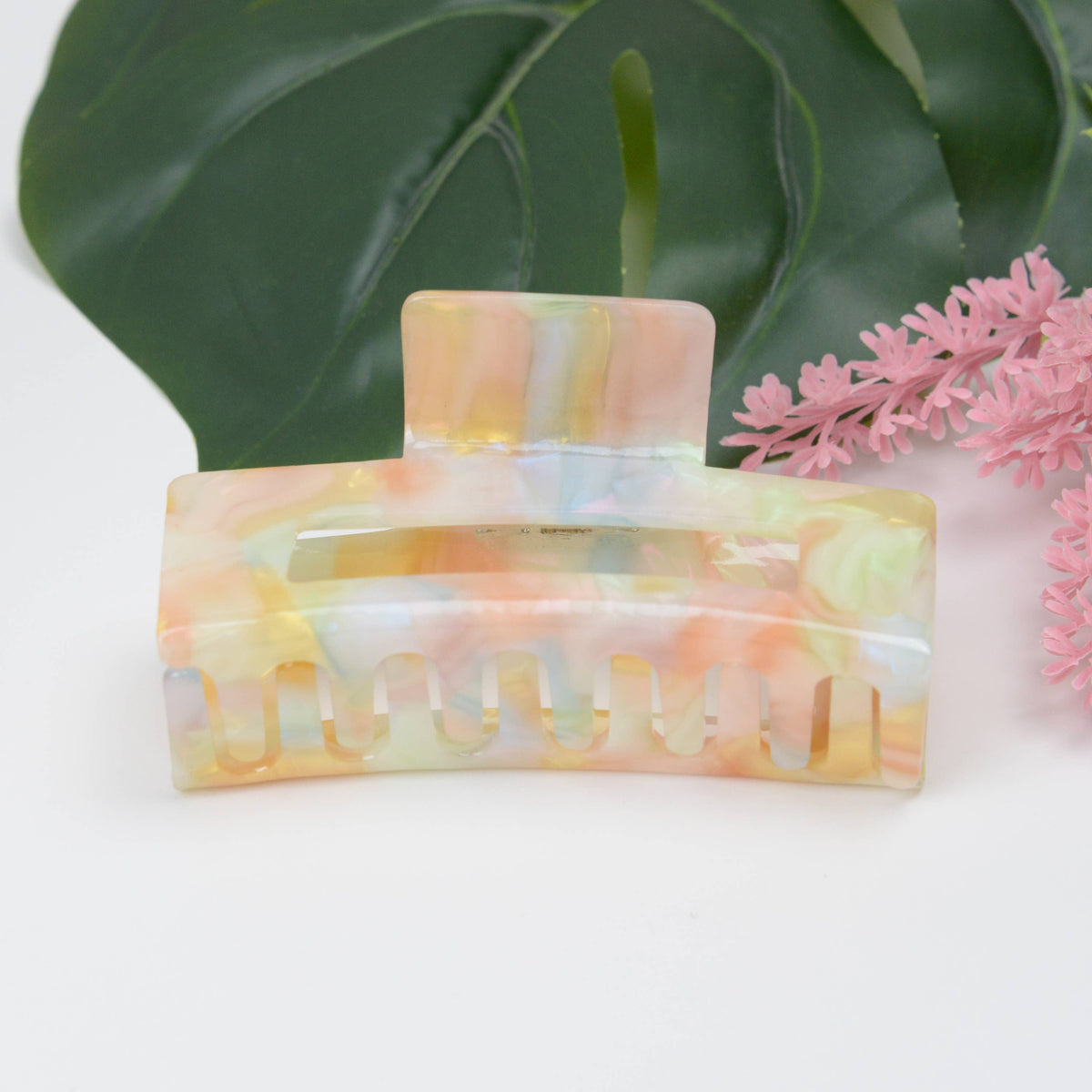 Magic color acetate large square Hair Claw Clip
