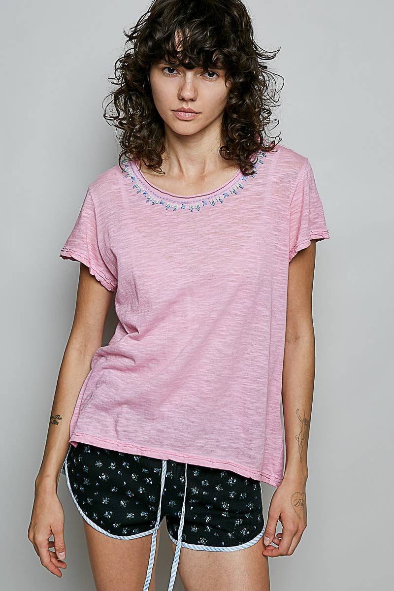Everyday Lightweight Relaxed Fit Hand-Stitched Knit Top