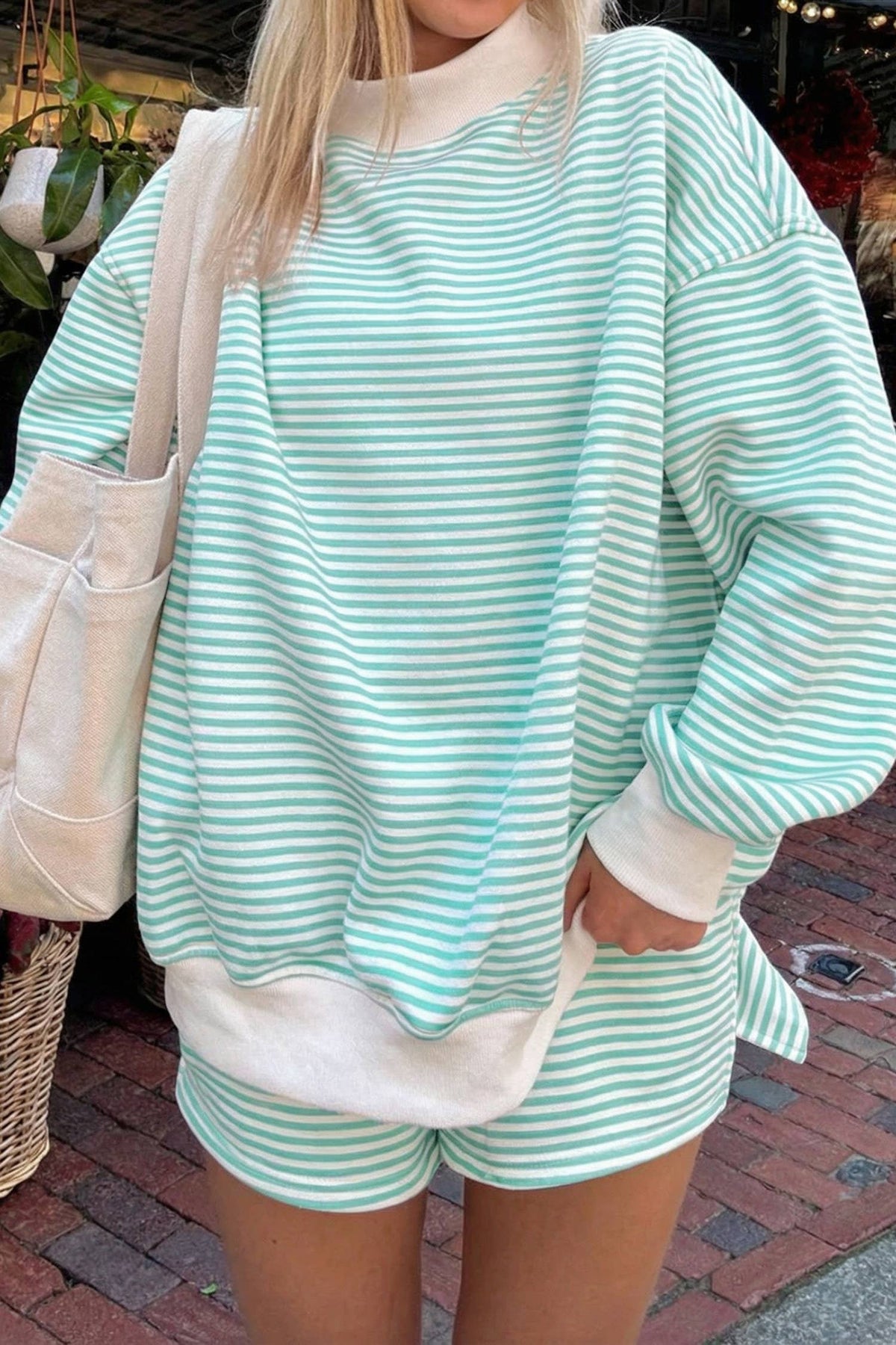 Oversize Mock Neck Set