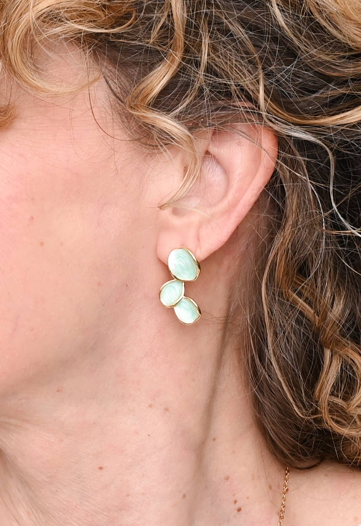 Hope Echo Earrings in Mint