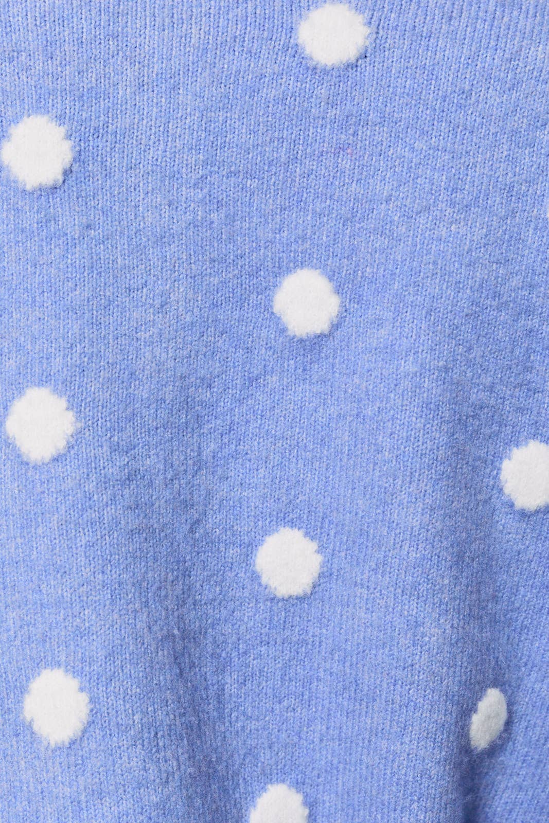 SHORT SLEEVE CREW NECK POLKA DOT SWEATER CARDIGAN