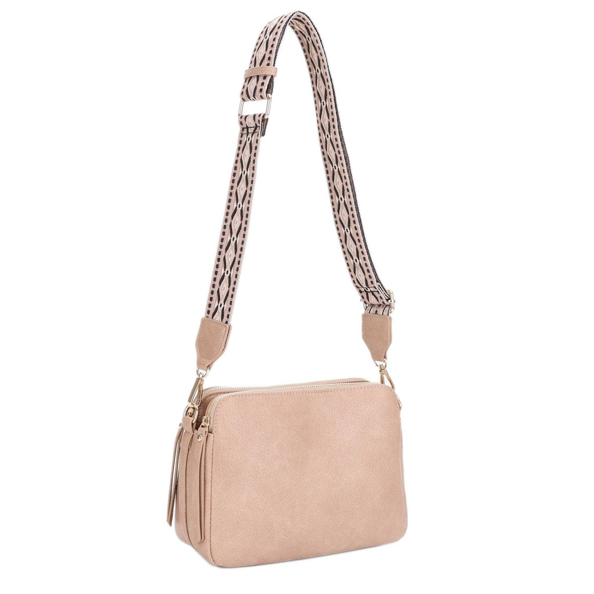 Mila Three-Compartment Crossbody Bag