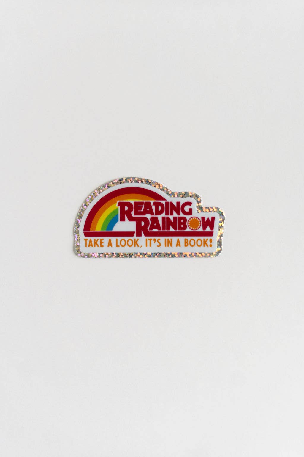 Reading Rainbow Glitter Vinyl Sticker