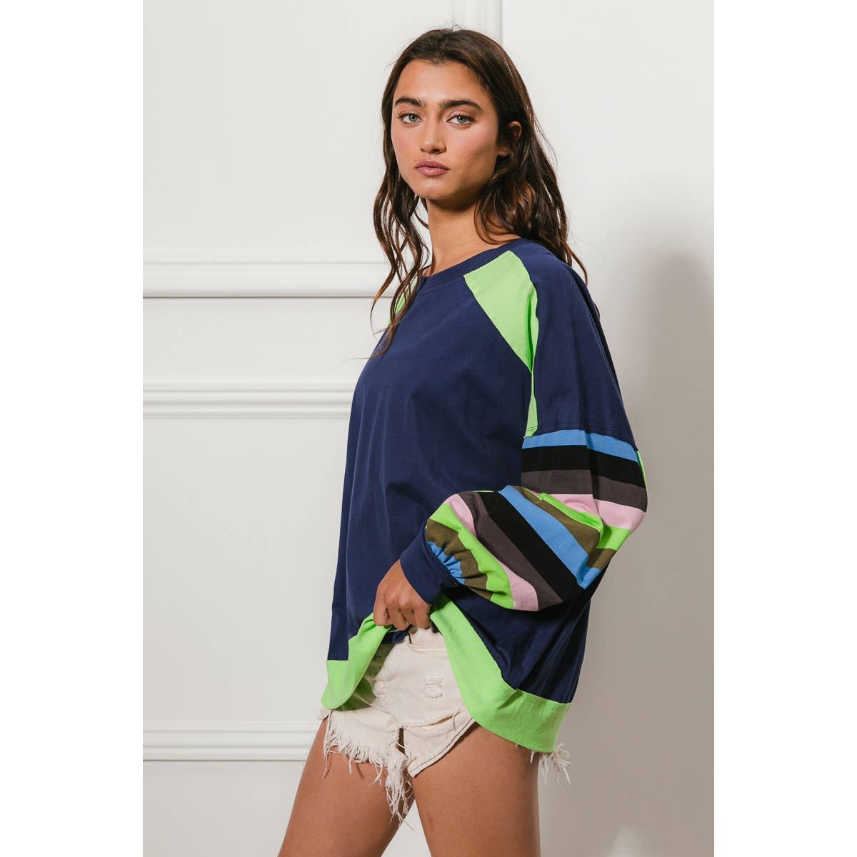 Colorblock Sweatshirt Top