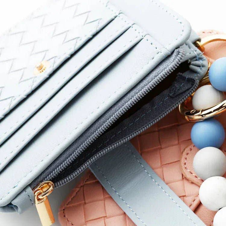 Nina Quilted Beaded Keychain Bracelet Wallet