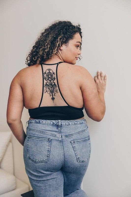 Tattoo Bralette - Black