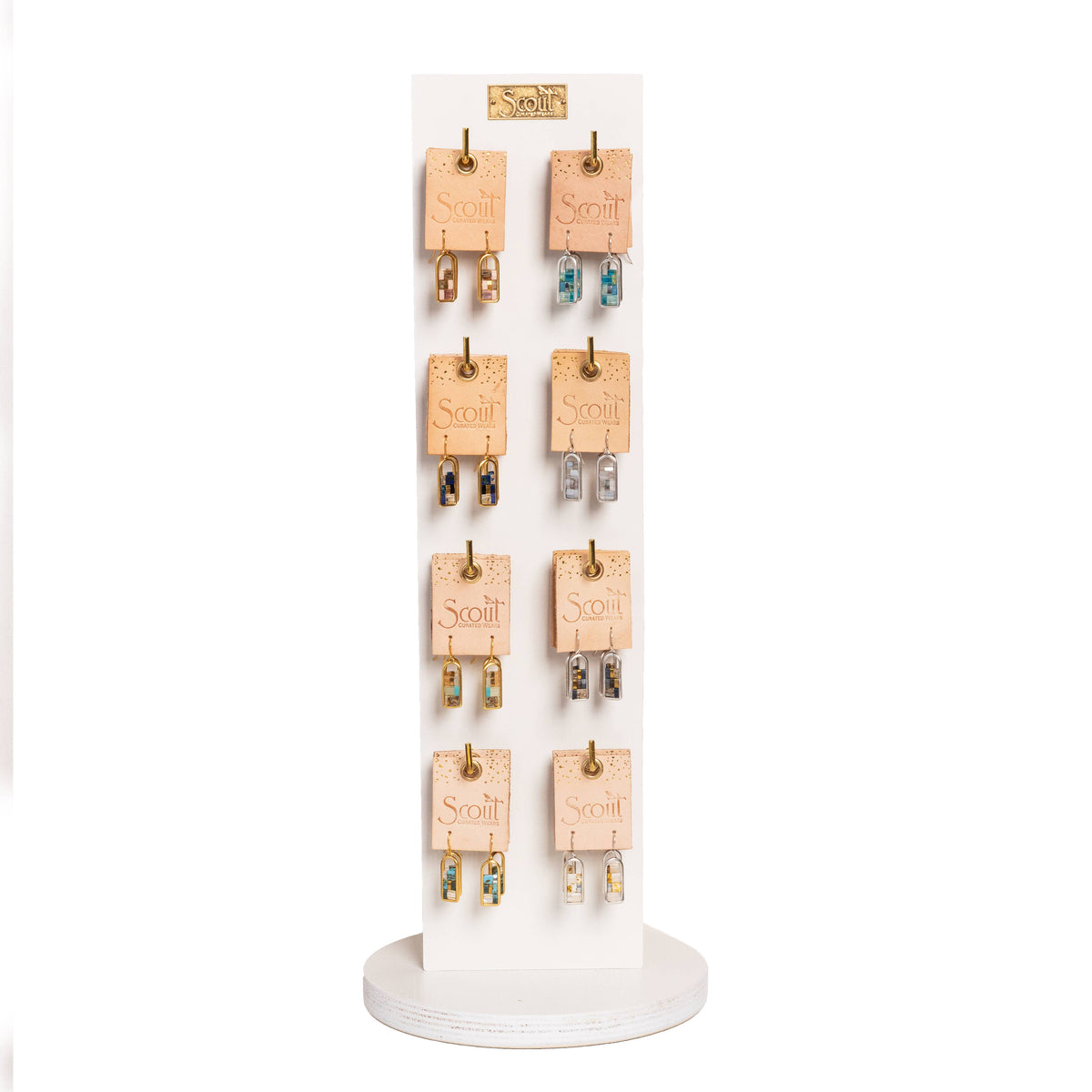Good Karma Miyuki Frame Earring - Marine/Silver
