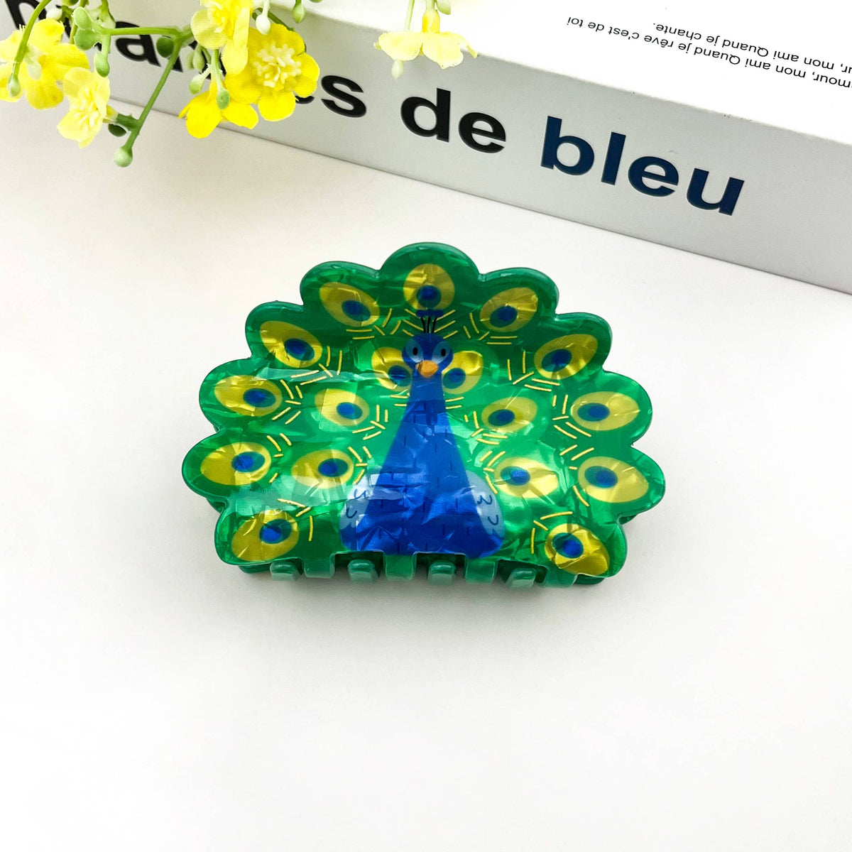 Peacock Feather Hair Claw Clip, Legant Animal-Inspired Desig
