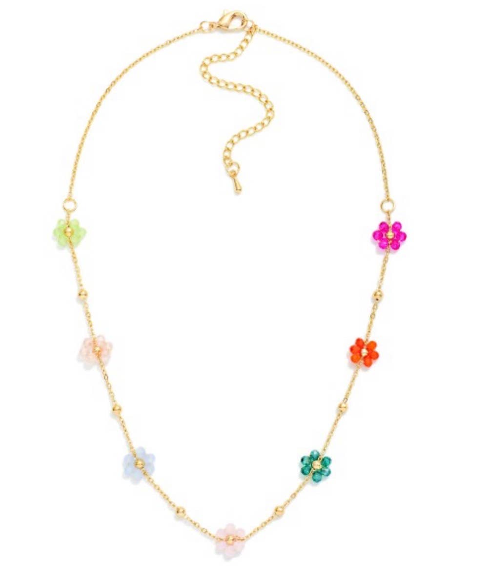 Beaded Flower Necklace