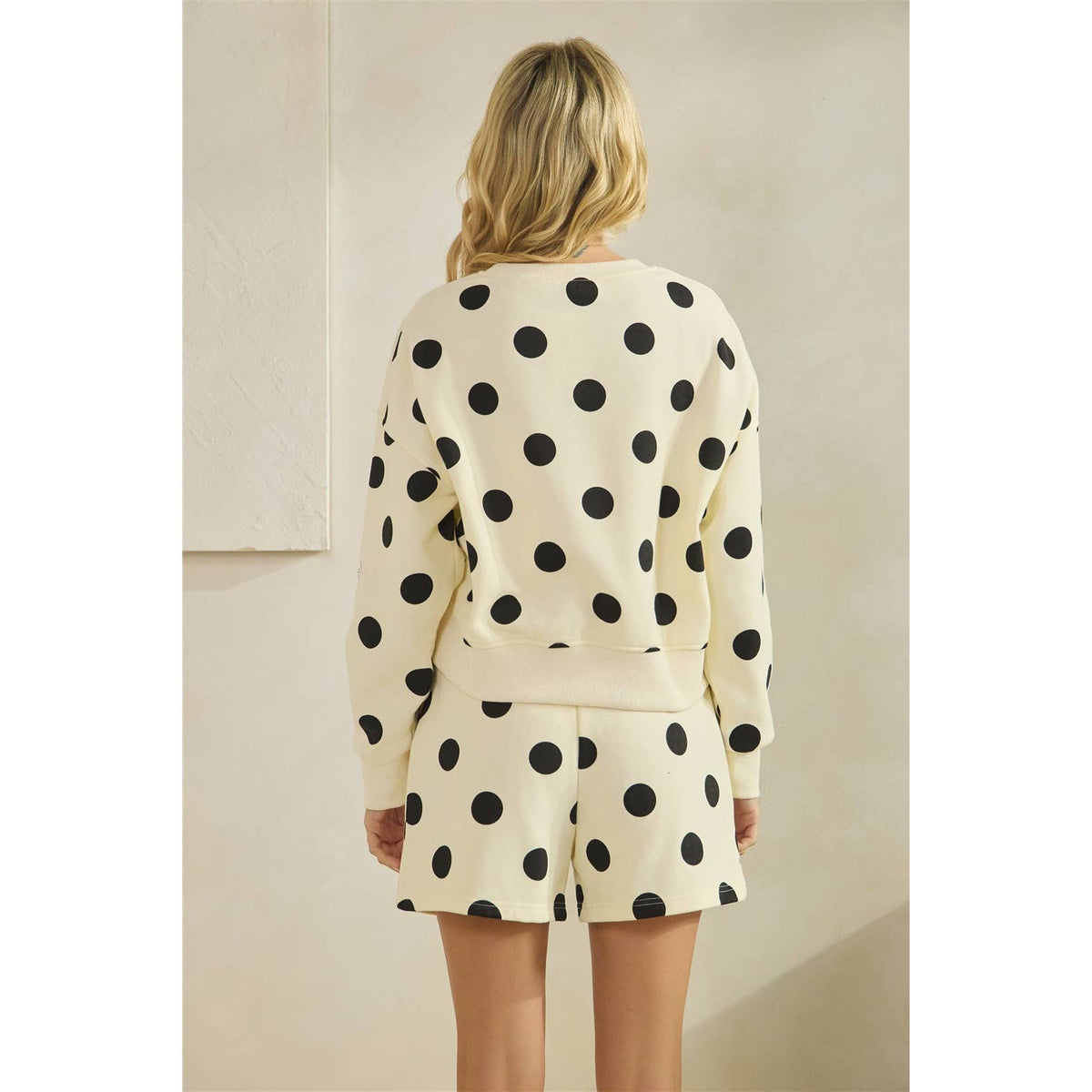 Polka Dot Crewneck Sweatshirt