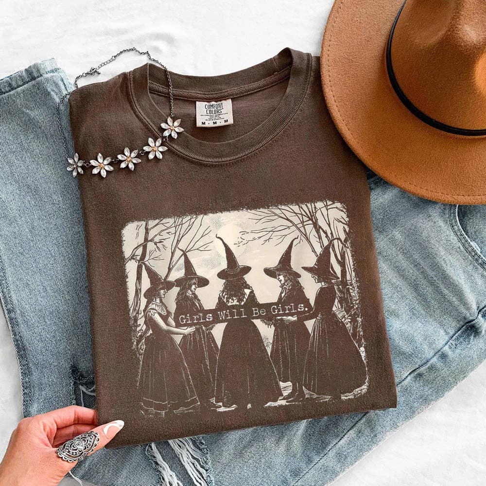 Girls Will Be Girls Comfort Colors T-Shirt - Halloween Tee