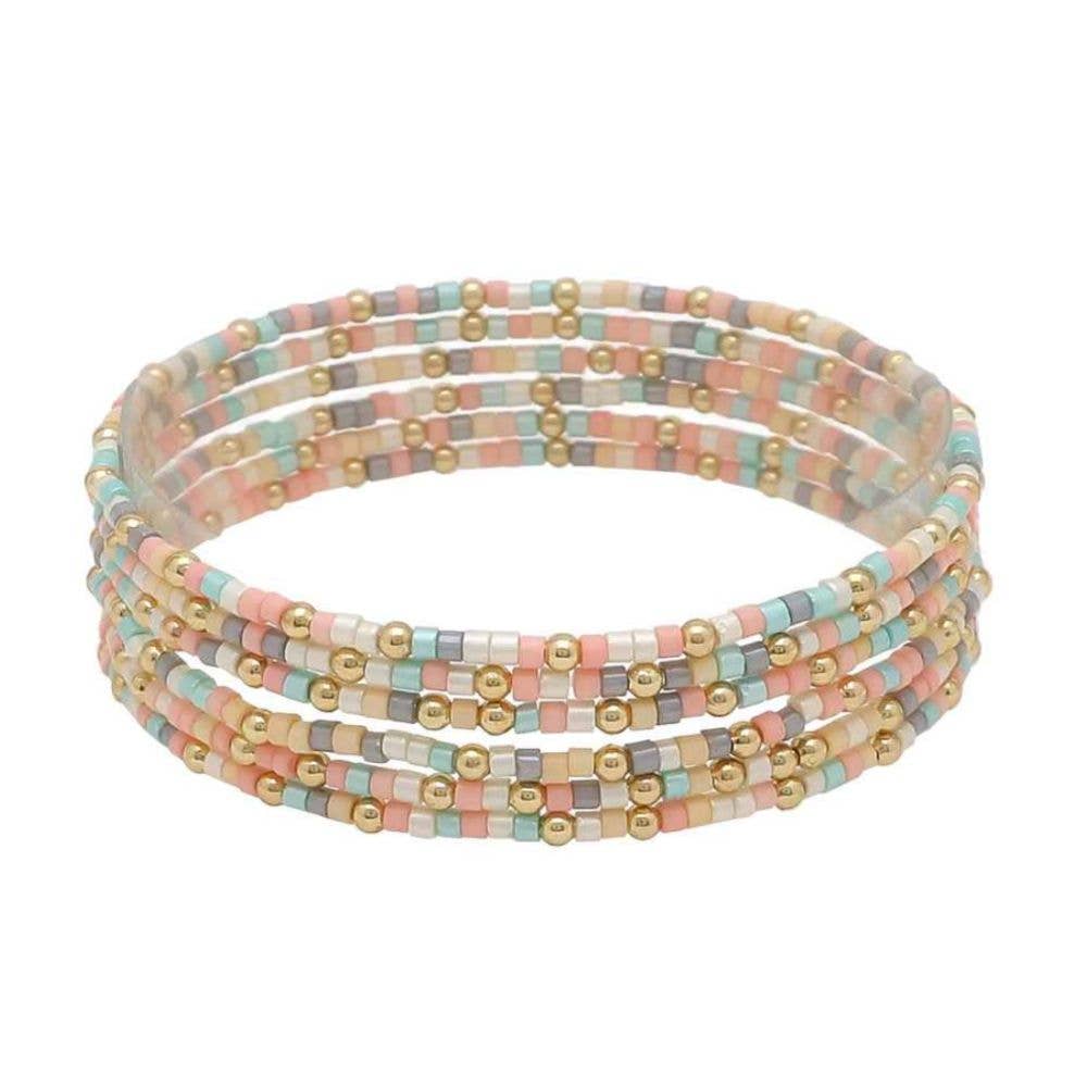 Golden Pastels Bracelet Stack