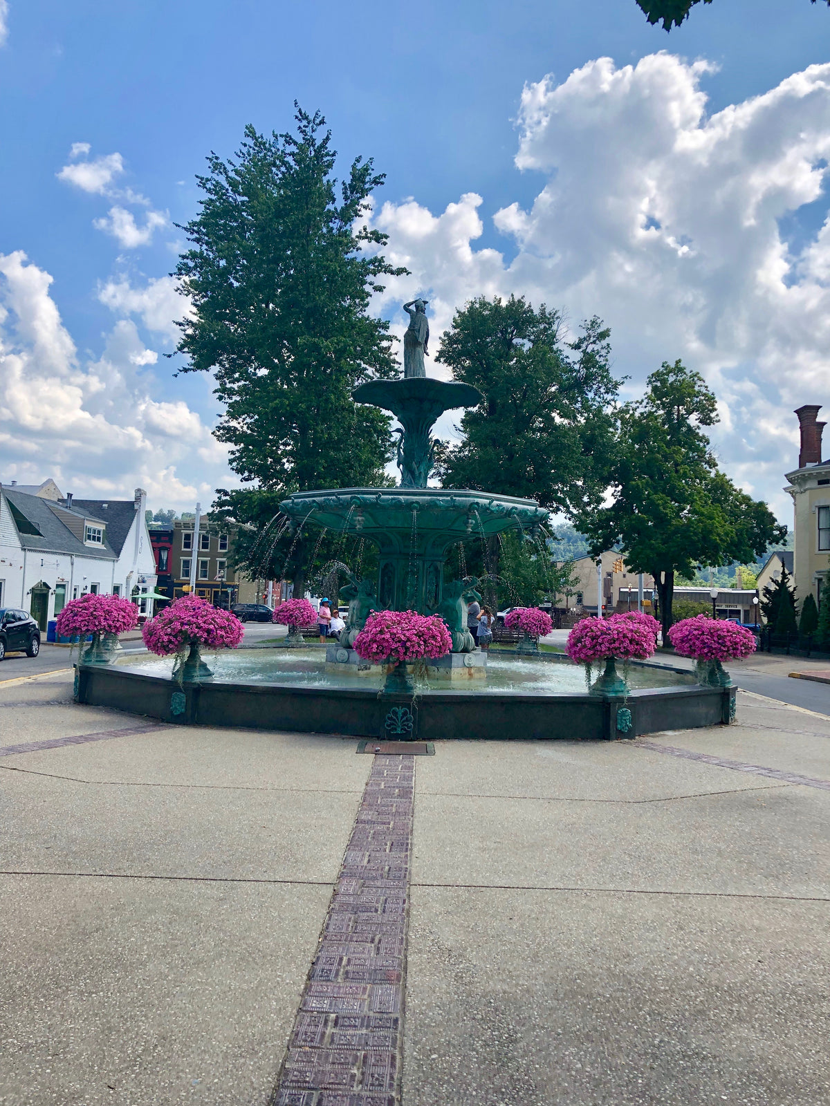 Broadway Fountain in historic downtown Madison, Indiana