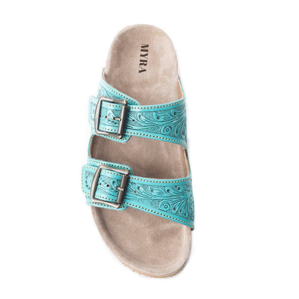 Wildlfower Wanderer Sandals In Turquoise