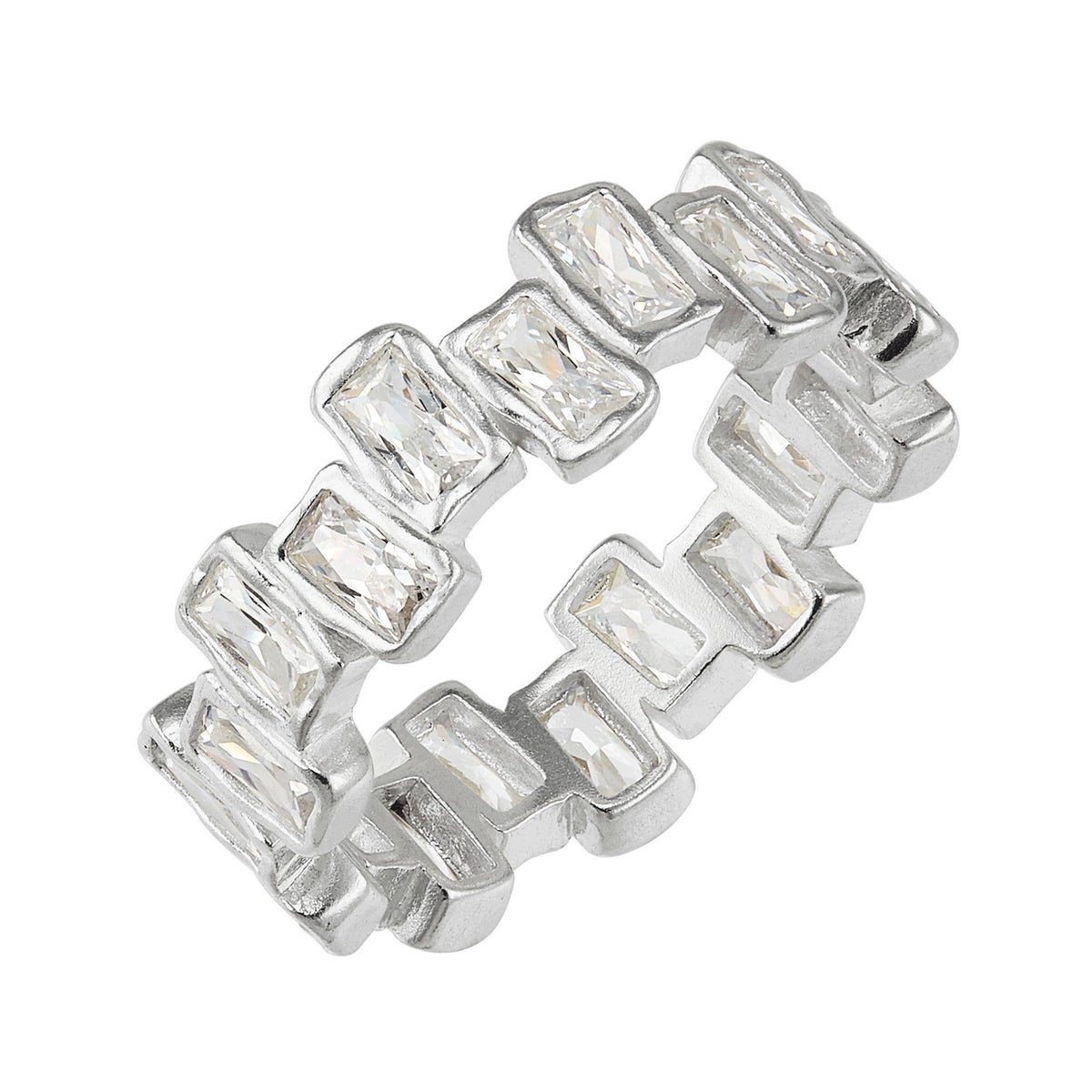 Silpada The Little Things Cubic Zirconia Ring in Silver Size 8