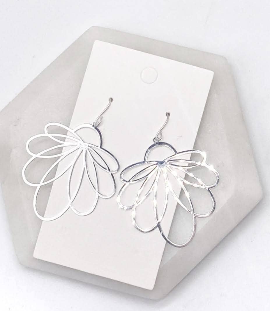 Silver Loopy Metal Earrings