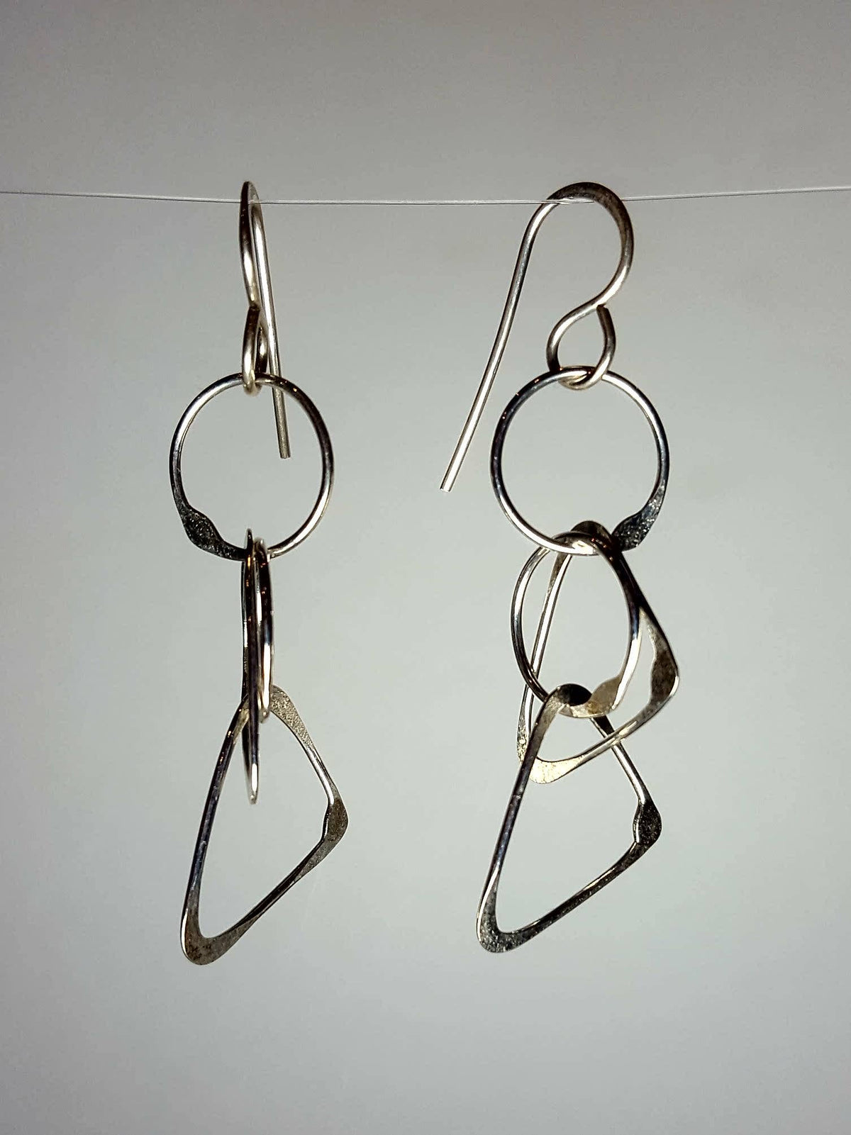 Sterling Silver Small Circles, Triangles