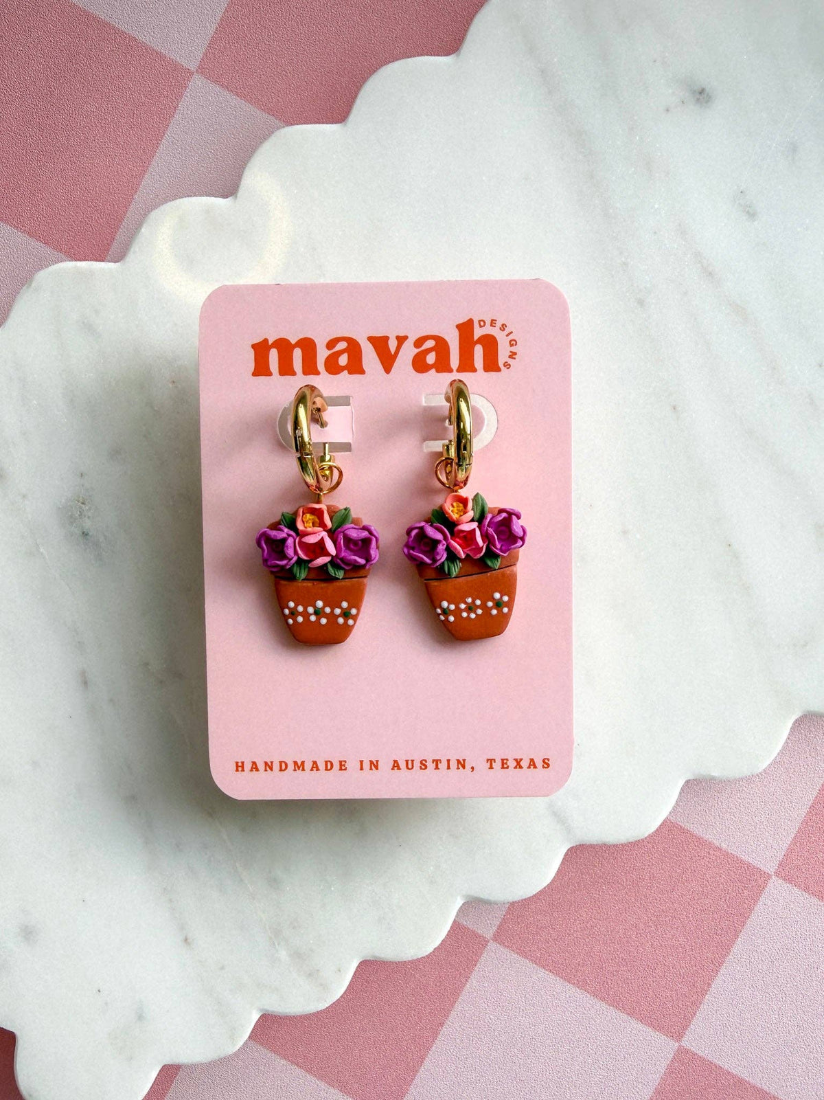 Mexican Flower Pot Earrings