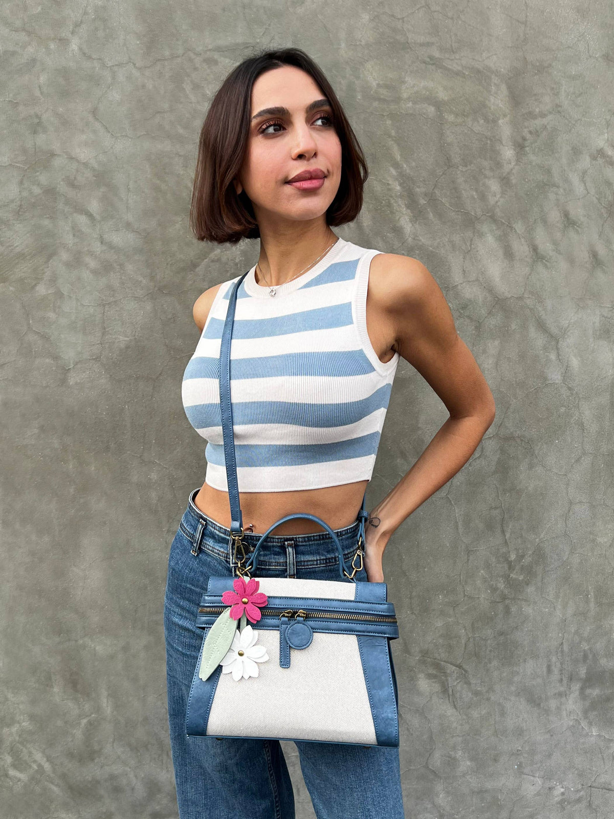 Emma Linen crossbody or backpack