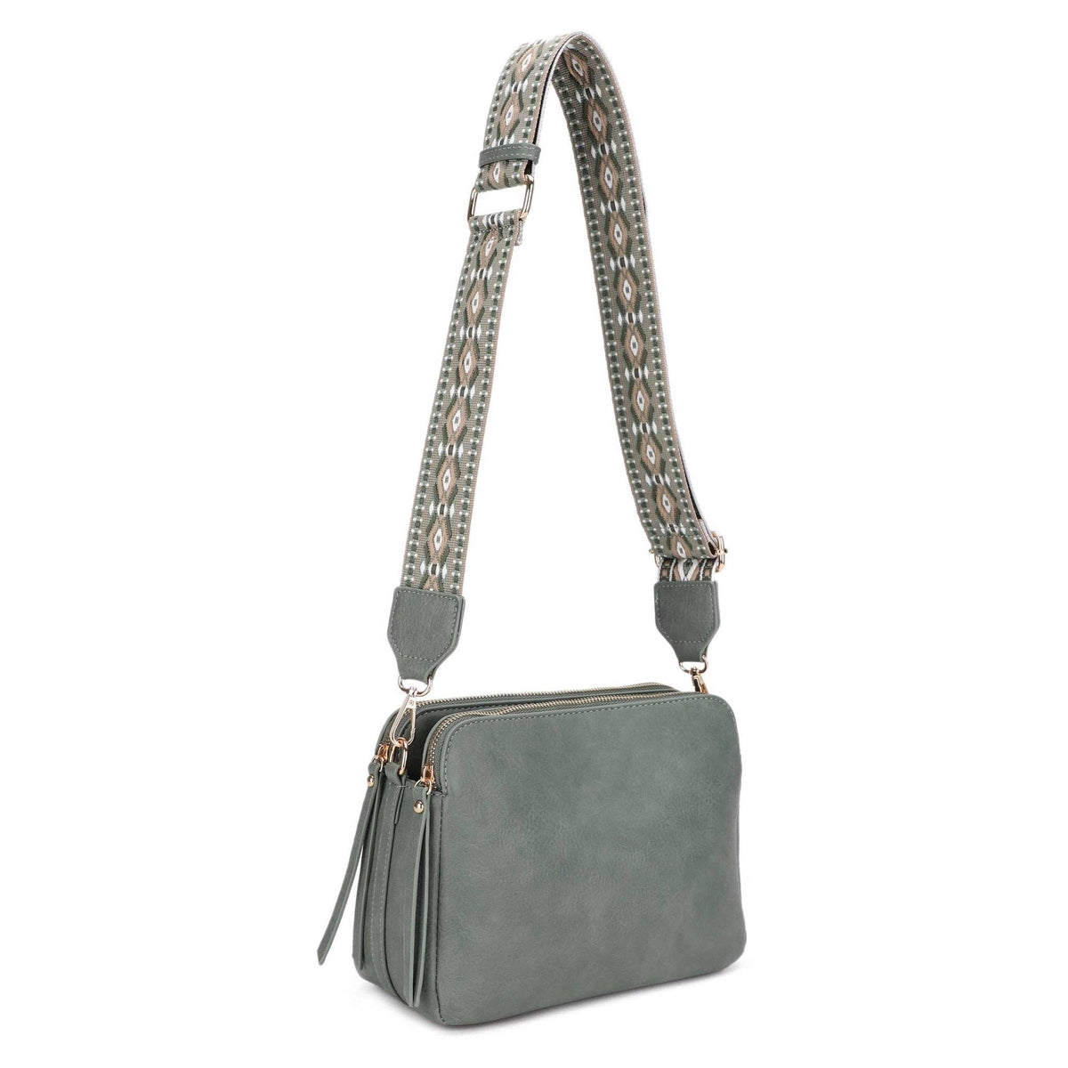Mila Three-Compartment Crossbody Bag