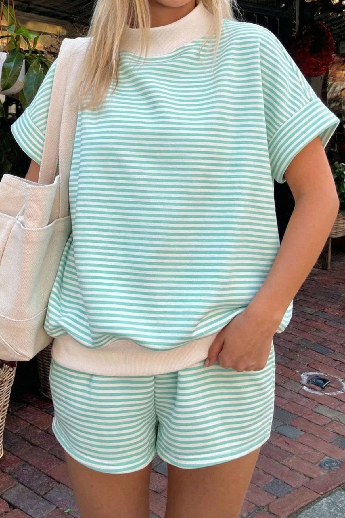 Oversize Mock Neck Set