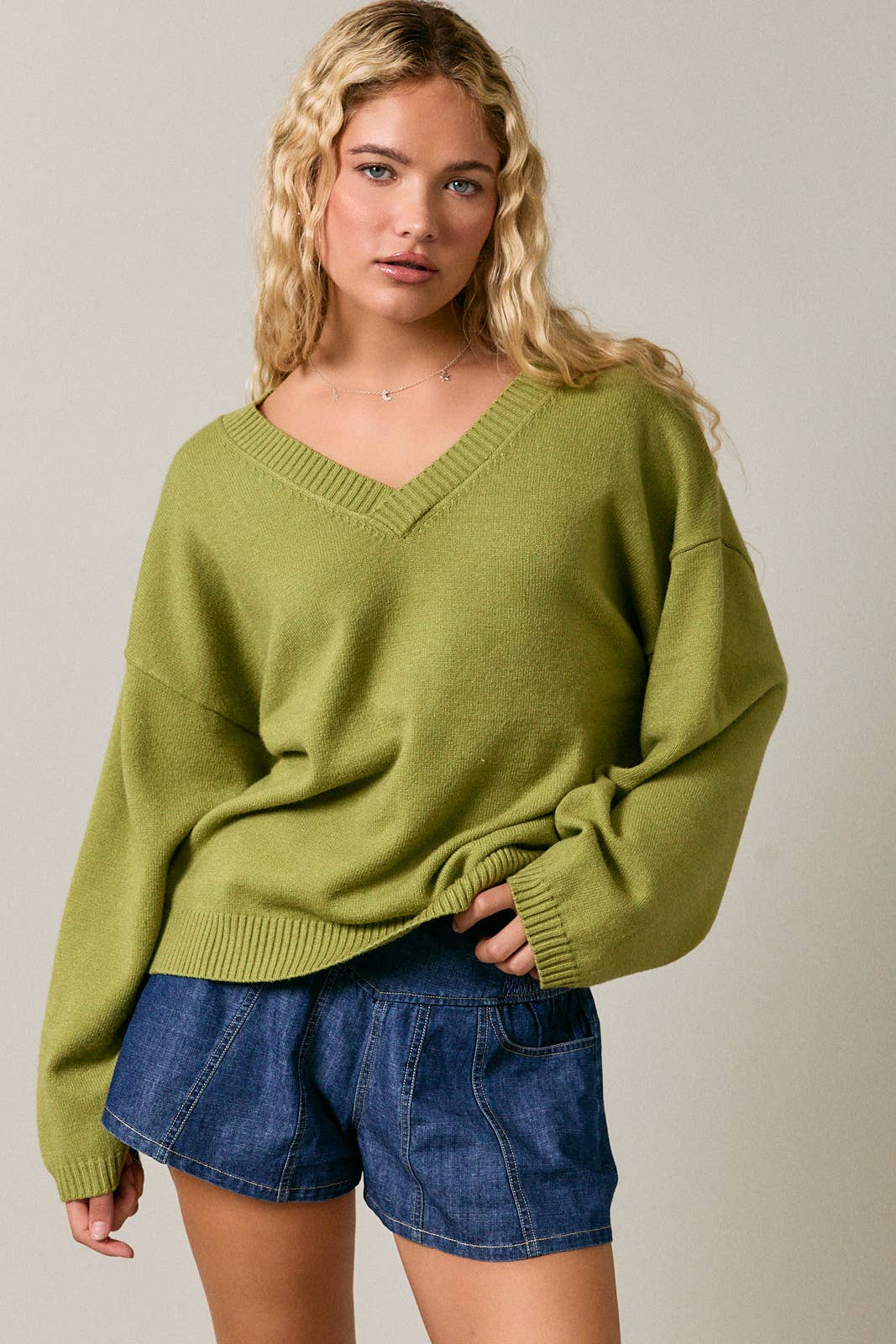 V-Neck Oversized Sweater
