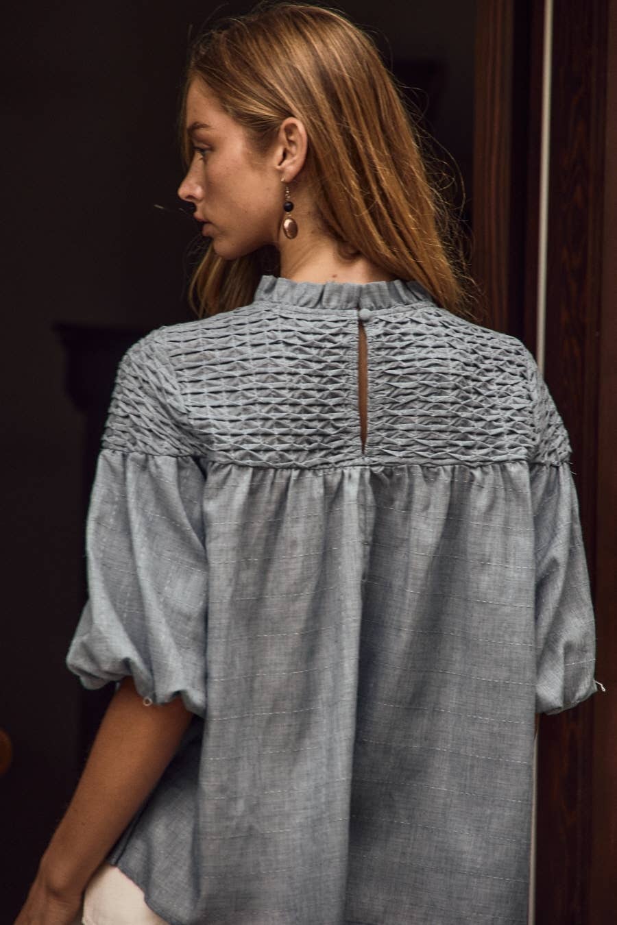 Bubble Sleeve Blouse