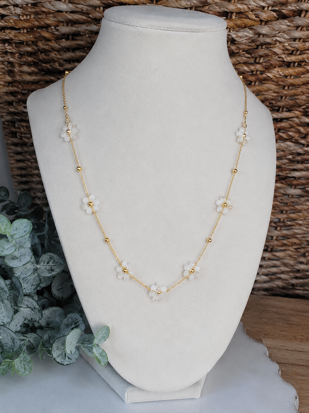 Beaded Flower Necklace