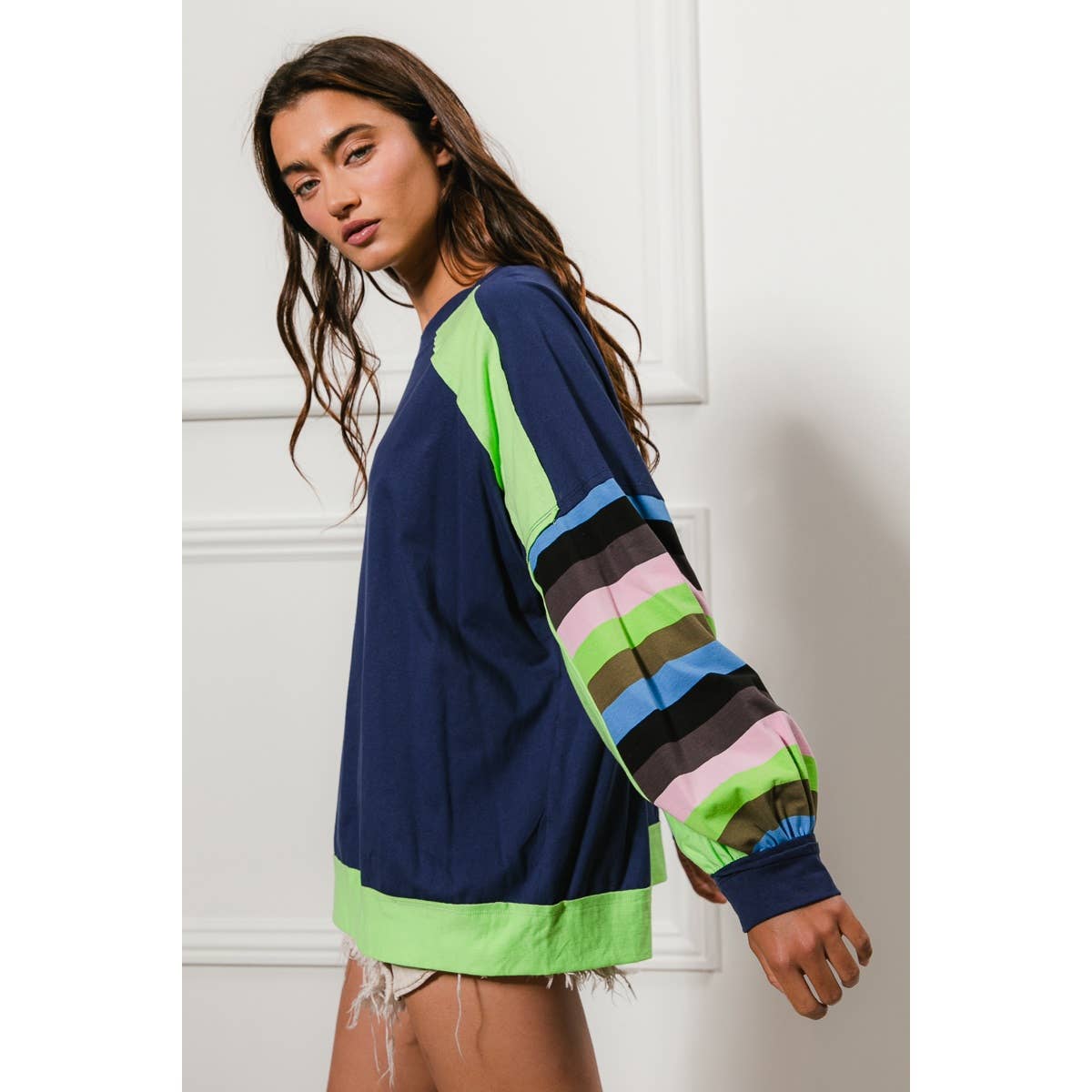 Colorblock Sweatshirt Top