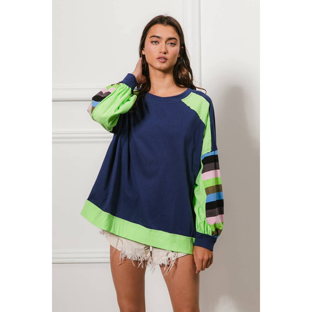 Colorblock Sweatshirt Top