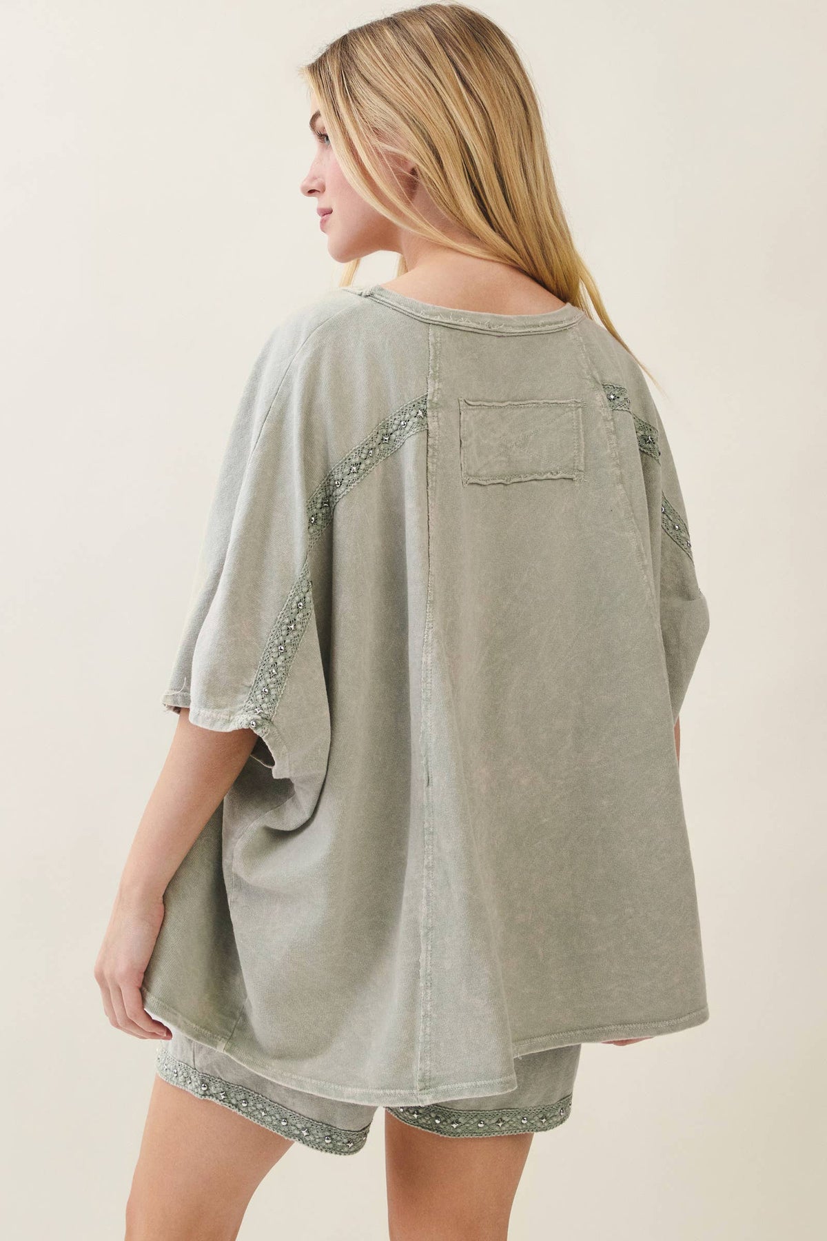 Mineral Washed Studded Eyelet Oversized Set