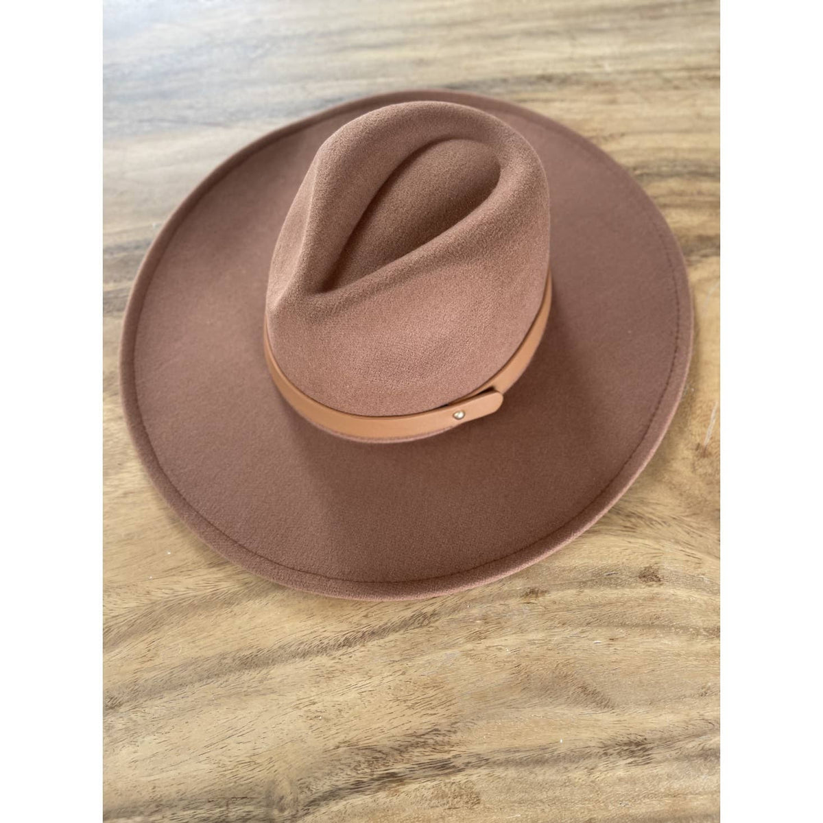 Structured Wide Brim Panama Hat in Vegan Felt