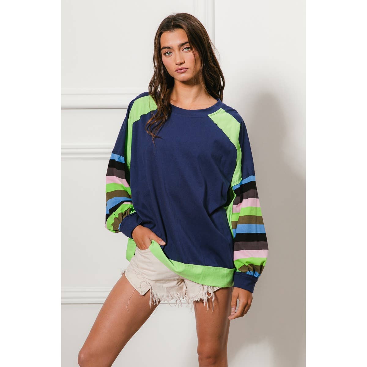 Colorblock Sweatshirt Top