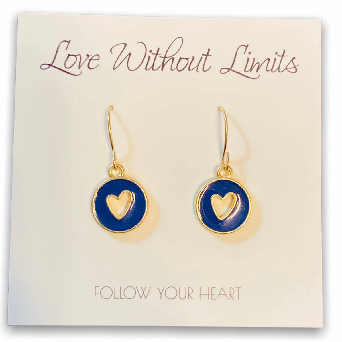 Love Without Limits Enamel Heart Dangle Earrings