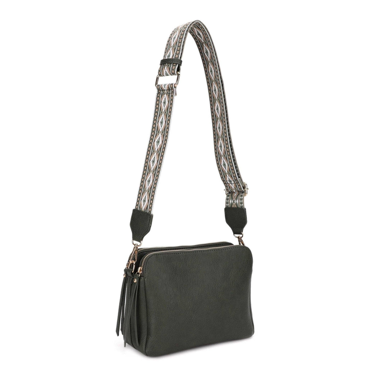 Mila Three-Compartment Crossbody Bag