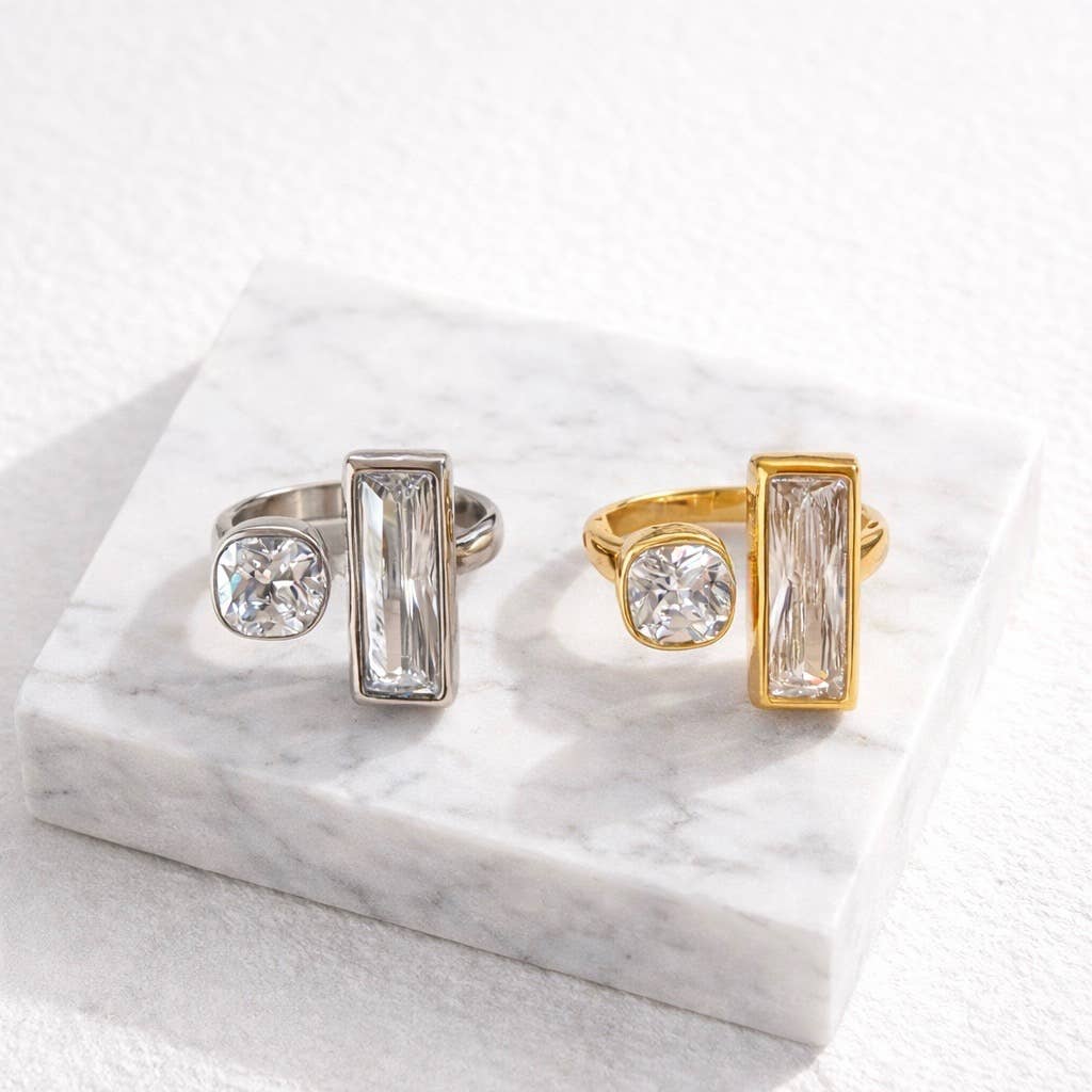 CZ Geometric Ring 