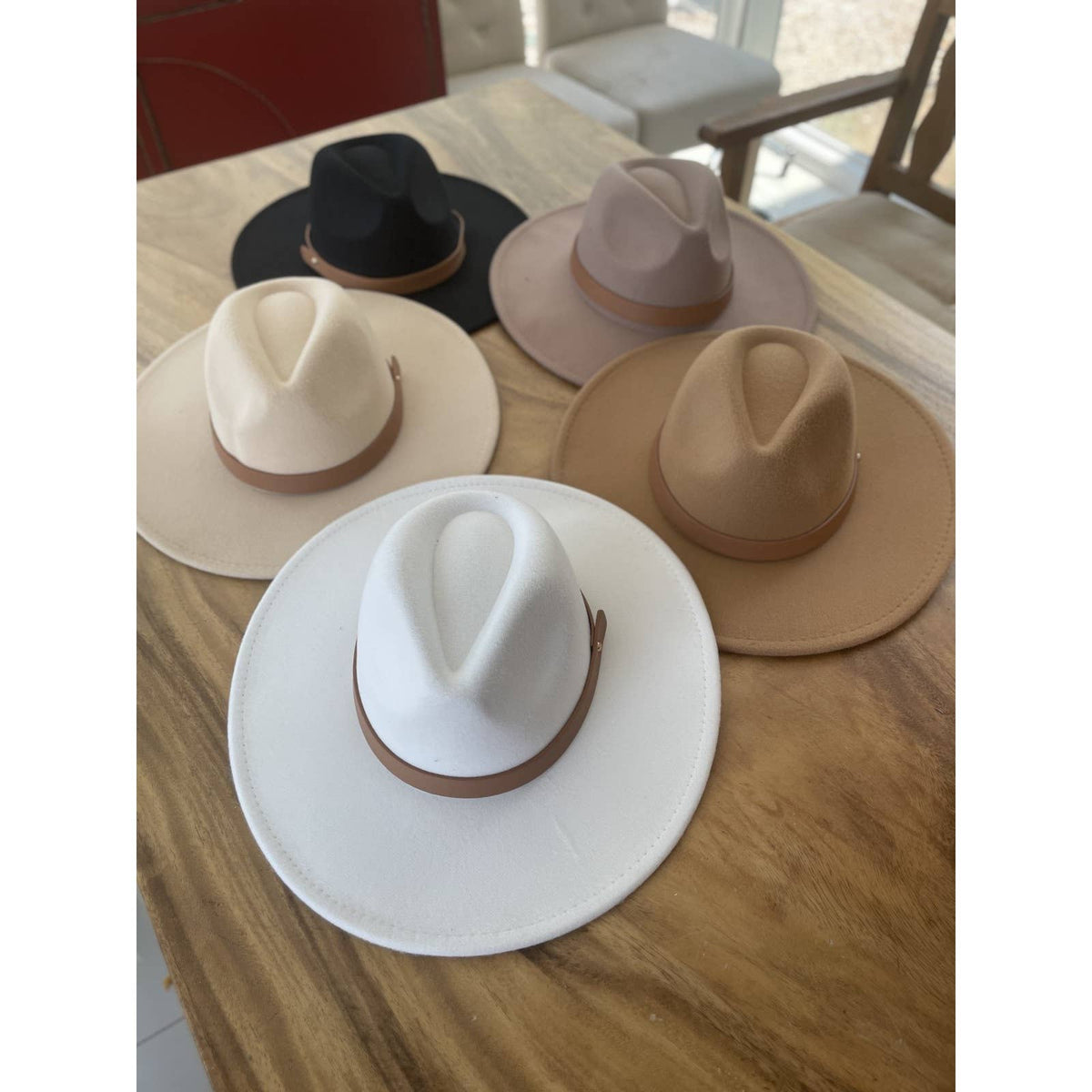 Structured Wide Brim Panama Hat in Vegan Felt