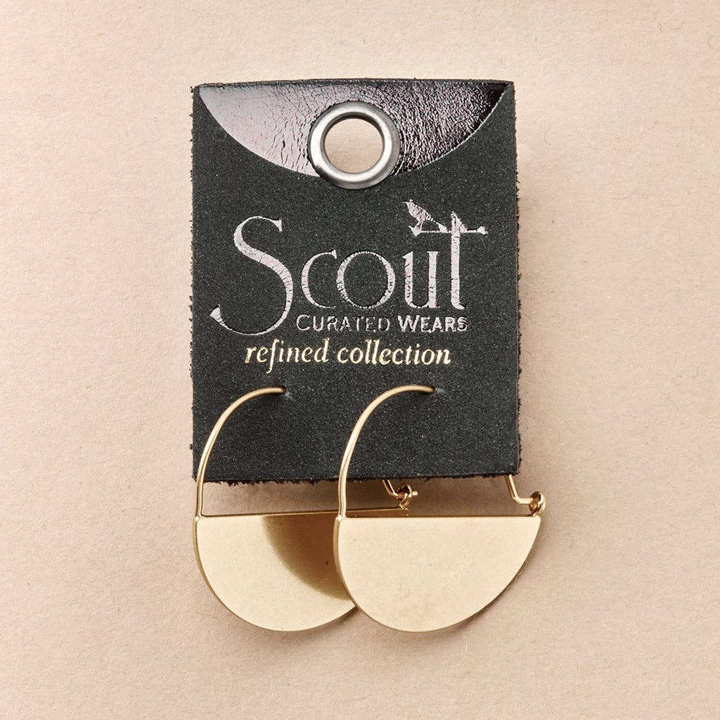 Refined Earring Collection - Lunar Hoop/Gold