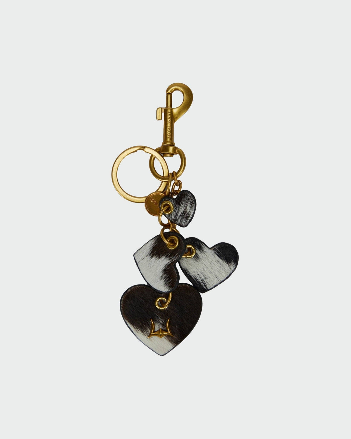 Loyal West Heart Shape Keychain In Hand Finished Embossed Leather -  Turquoise