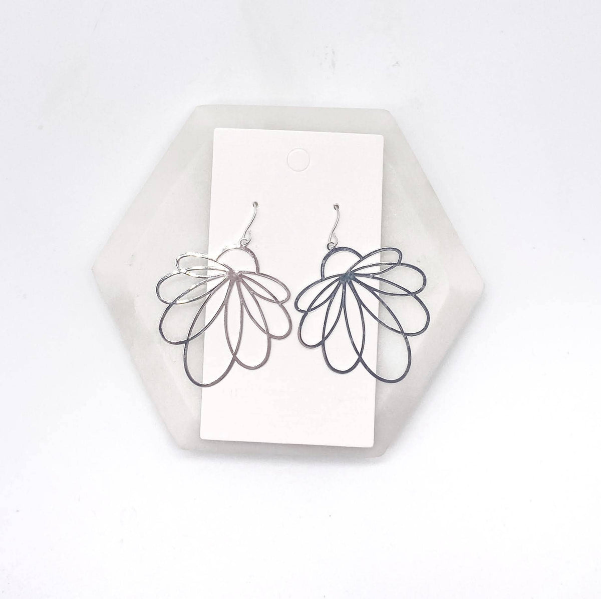 Silver Loopy Metal Earrings