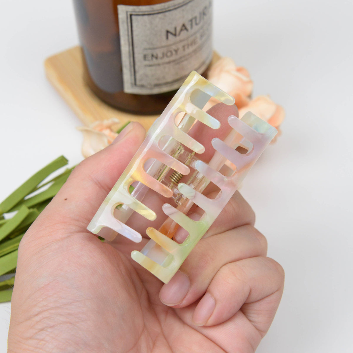 Magic color acetate large square Hair Claw Clip