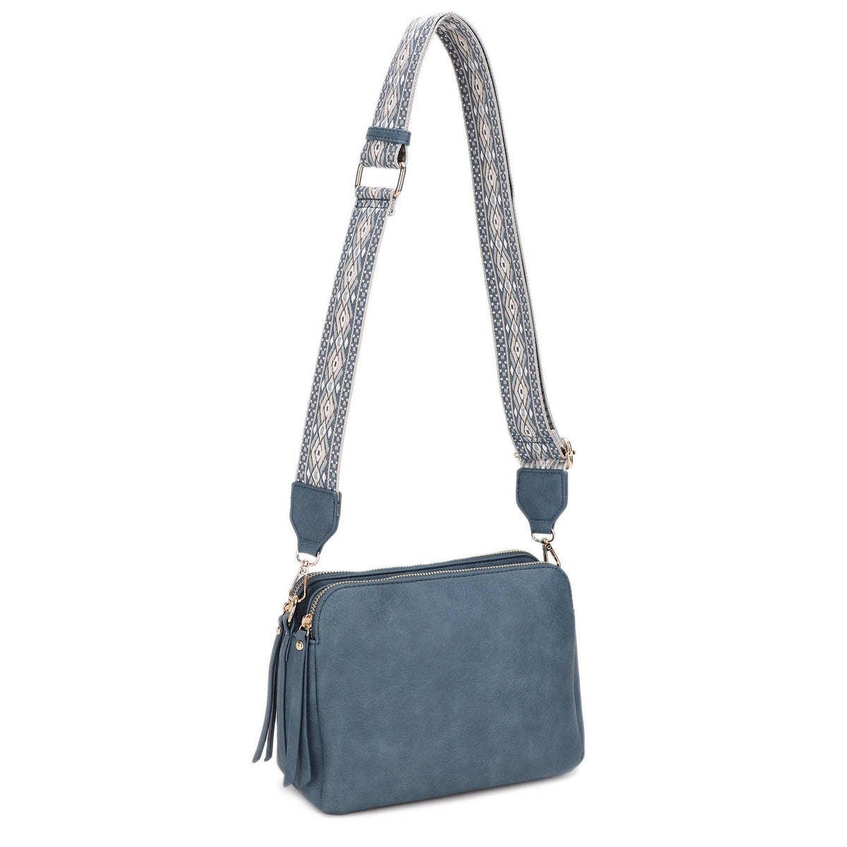 Mila Three-Compartment Crossbody Bag