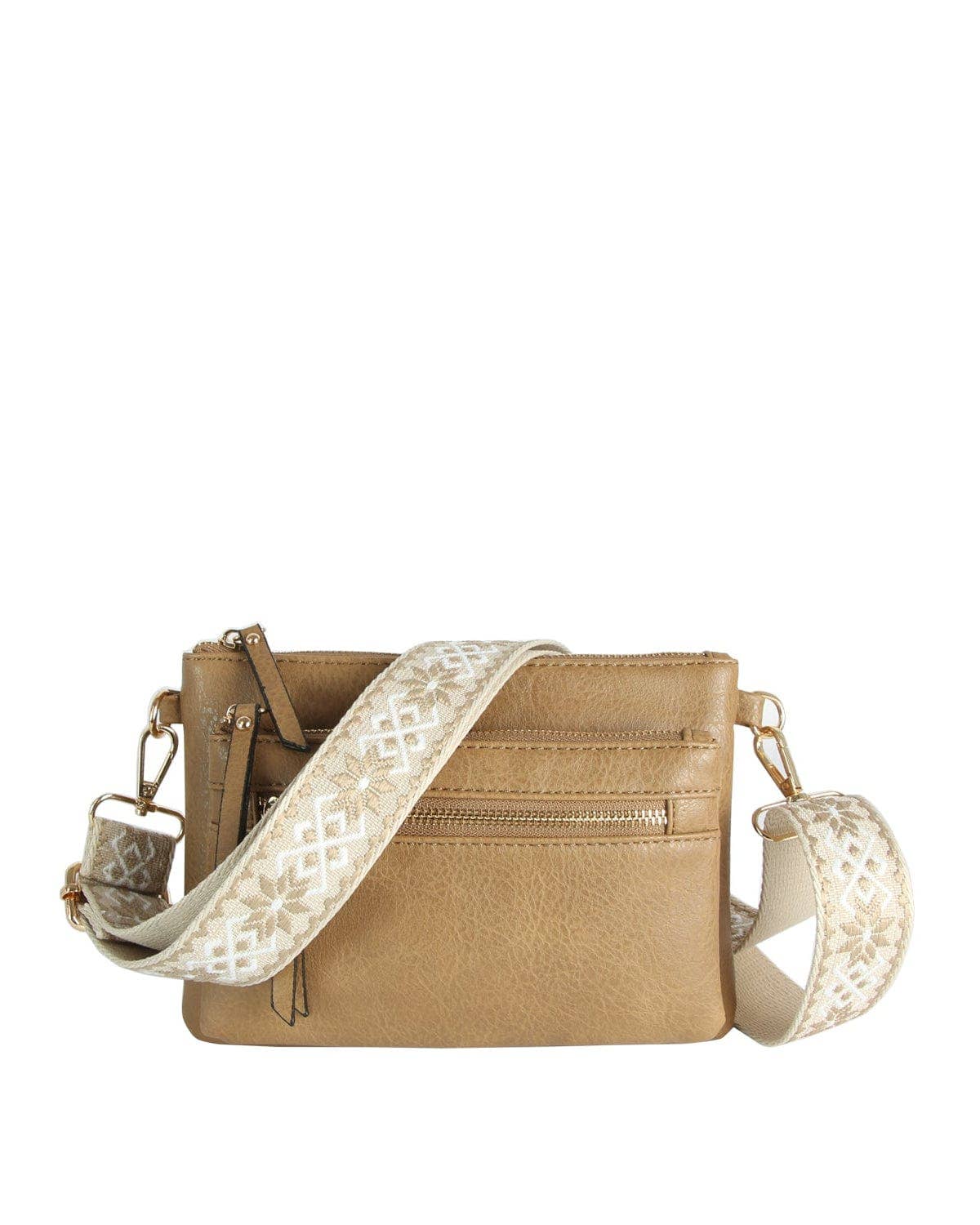 Melissa Multi Zip Pocket Crossbody With Guitar Strap